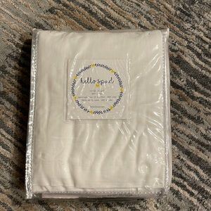 Hello Spud crib skirt 100% cotton  28’ wide x 51’ long x 15’ drop